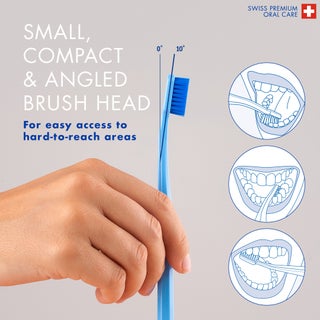 CS 5460 Ultra-Soft Toothbrush | 3-Pack Manual Toothbrush for Adults with 5460 CUREN® Bristles | Gentle on Gums, Removes Plaque Effectively | Surprise Colour - view 4